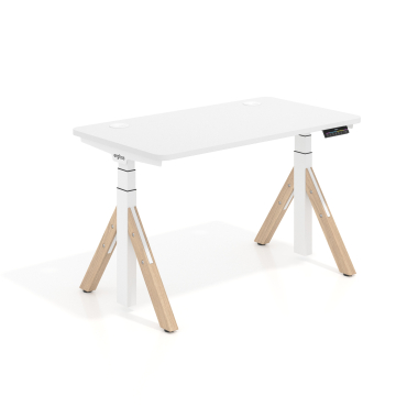height adjustable desk white warm white erghos nature 1