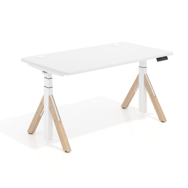 height adjustable desk white warm white erghos nature 1