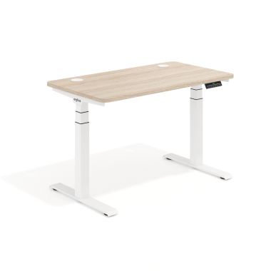 height adjustable desk white flax oak erghos pro 1