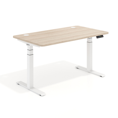 height adjustable desk white flax oak erghos pro 1