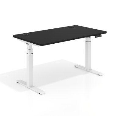 height adjustable desk white pure black erghos pro 1