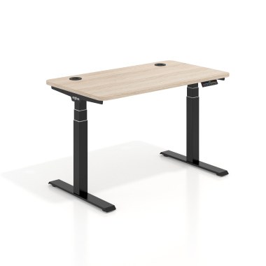 height adjustable desk black flax oak erghos pro 1