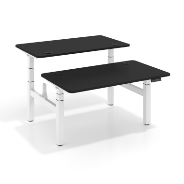 height adjustable desk white pure black erghos pro 1
