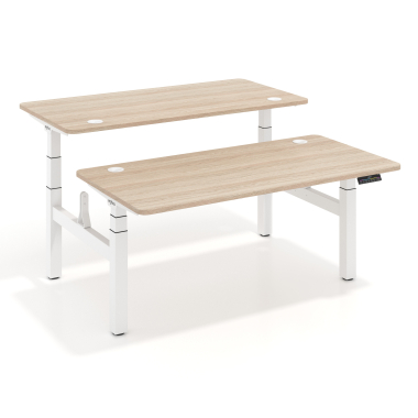 height adjustable desk white flax oak erghos pro 1