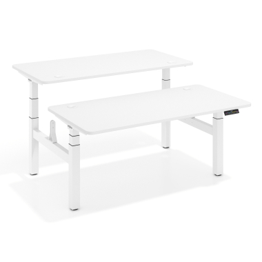 height adjustable desk white warm white erghos pro 1