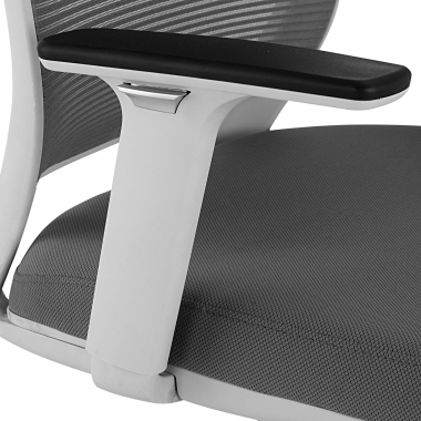 swivel chair white grey chair white frame mesh 1d adjustable armrests 5