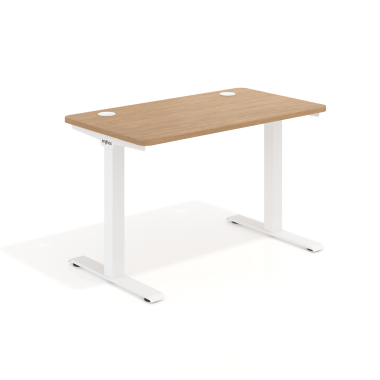 office desk white red oak white frame 1