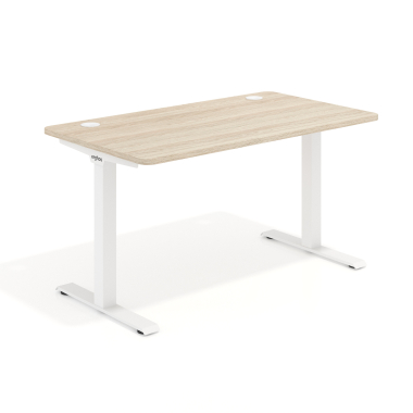 office desk white flax oak white frame 1