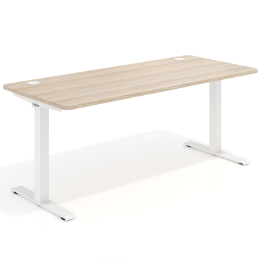 office desk white flax oak white frame 1