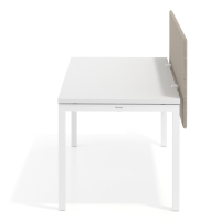 Acoustic desk screen Sileo XL, upholstered in PET fabric