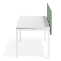 Acoustic desk screen Sileo XL, upholstered in PET fabric