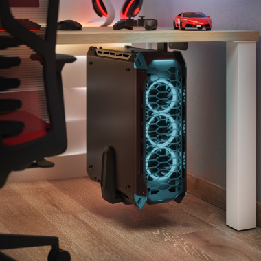 under desk pc mounts black morgan 2