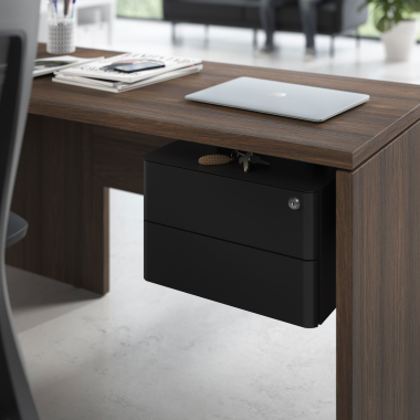 Integrated desk storage