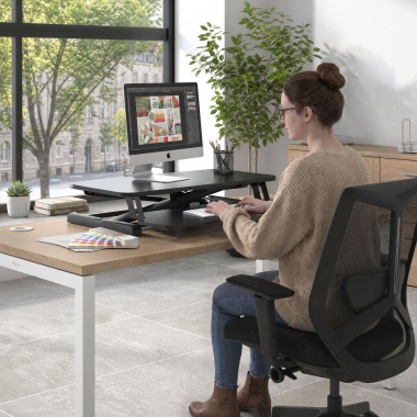height adjustable desk black lynk 8