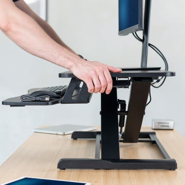 height adjustable desk black lynk 5