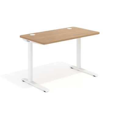 office desk white red oak white frame 1
