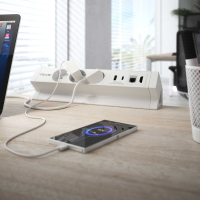 Desktop power module Powerhub with 3 sockets, USB, HDMI and RJ45