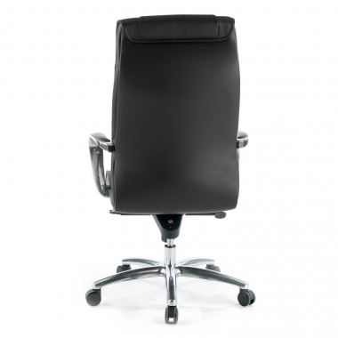 office chair black high back natural leather natural skin upholstered armrests 7