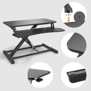height adjustable desk black lynk 3