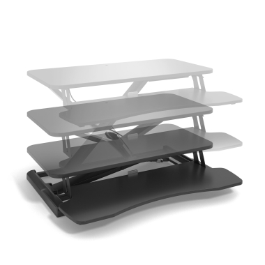 height adjustable desk black lynk 6