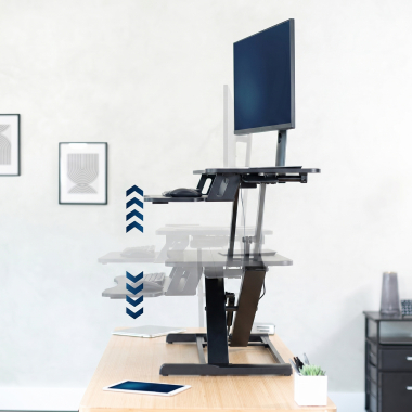 height adjustable desk black lynk 4