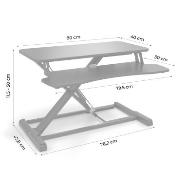 height adjustable desk black lynk 12