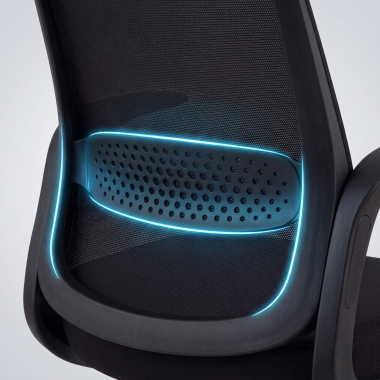 swivel chair black mesh backrest mesh fixed armrests 11