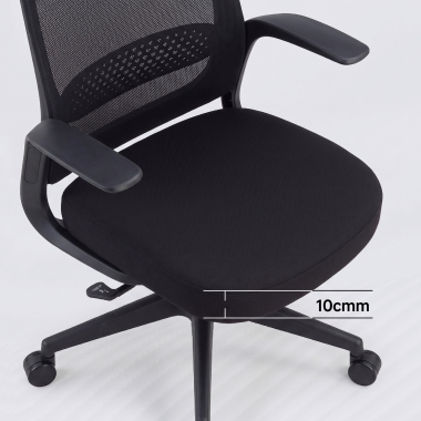swivel chair black mesh backrest mesh fixed armrests 12