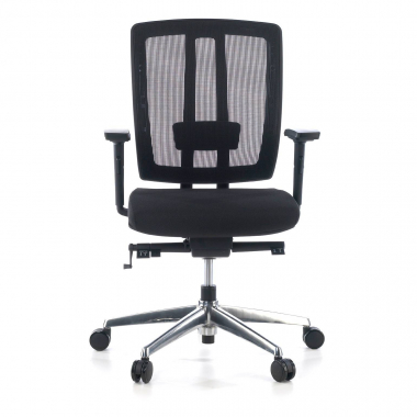 home office chair black without headrest upholstered mesh movable armrests lumbar support 4
