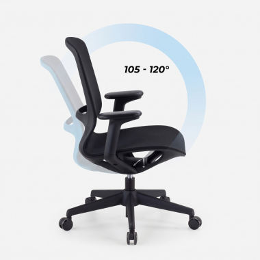 designer office chair black muse mesh 3d adjustable armrests 9