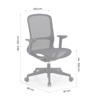 designer office chair black muse mesh 3d adjustable armrests 11