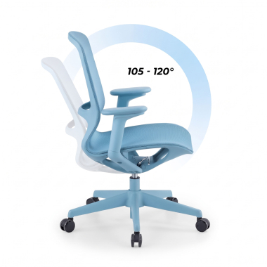 designer office chair blue muse mesh 3d adjustable armrests 9