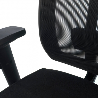 home office chair black without headrest upholstered mesh movable armrests lumbar support 6