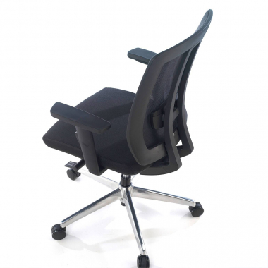 home office chair black without headrest upholstered mesh movable armrests lumbar support 5
