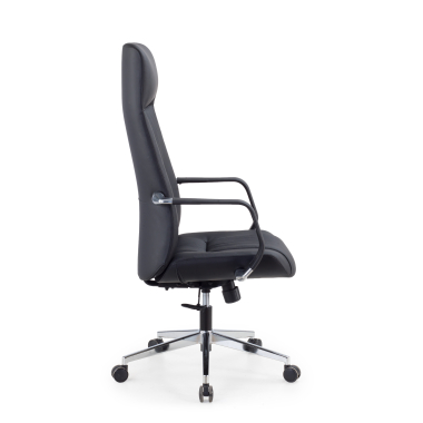 executive chair black armani natural skin fixed armrests 4