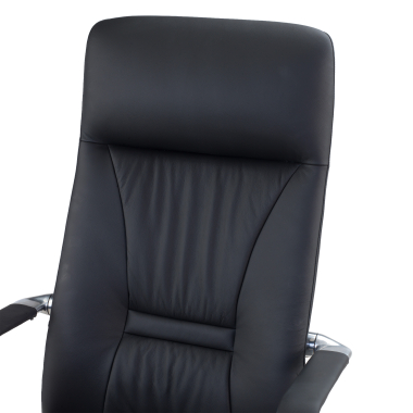 executive chair black armani natural skin fixed armrests 5