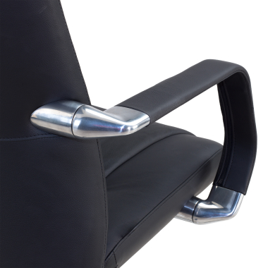 executive chair black armani natural skin fixed armrests 6