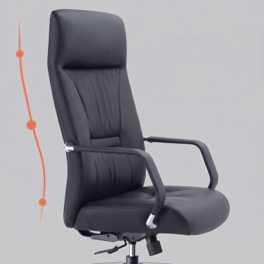 executive chair black armani natural skin fixed armrests 11