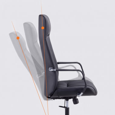 executive chair black armani natural skin fixed armrests 10