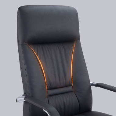 executive chair black armani natural skin fixed armrests 12