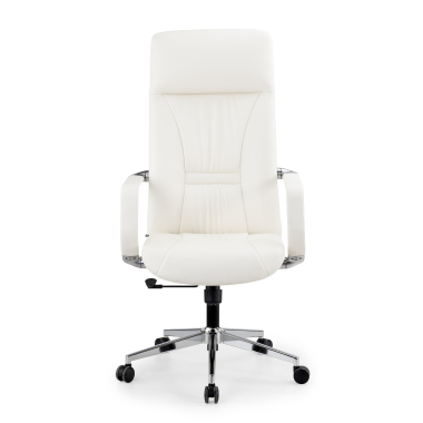 executive chair white armani natural skin fixed armrests 3