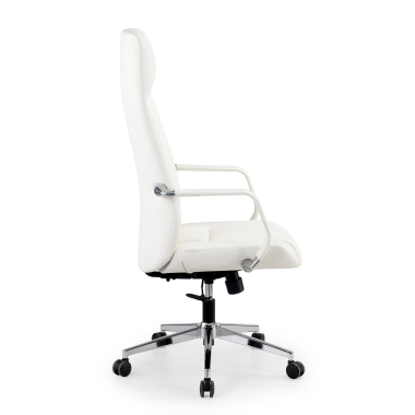 executive chair white armani natural skin fixed armrests 4