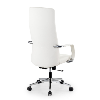 executive chair white armani natural skin fixed armrests 8