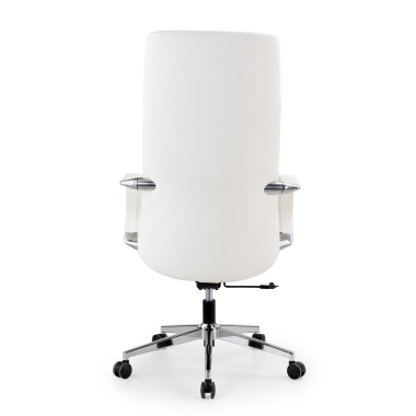 executive chair white armani natural skin fixed armrests 6
