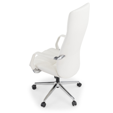 executive chair white armani natural skin fixed armrests 9