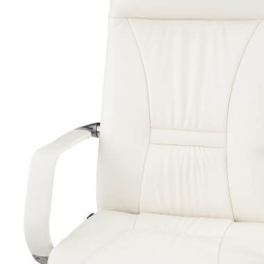 executive chair white armani natural skin fixed armrests 5