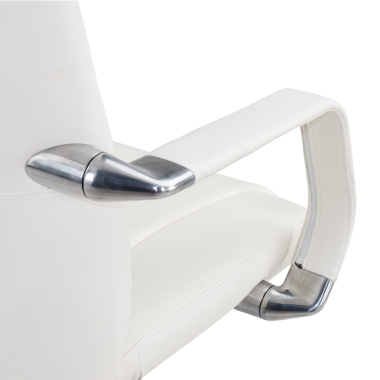 executive chair white armani natural skin fixed armrests 7