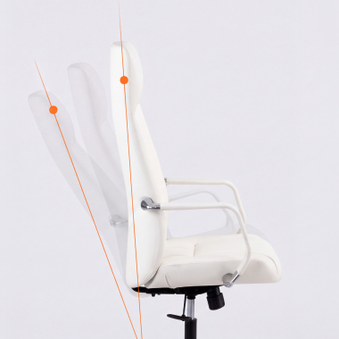 executive chair white armani natural skin fixed armrests 11