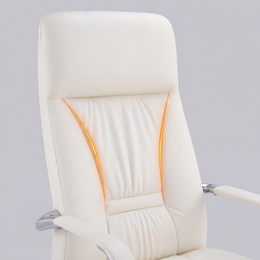 executive chair white armani natural skin fixed armrests 12