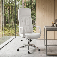 Executive leather office chair Armani with aluminium armrests